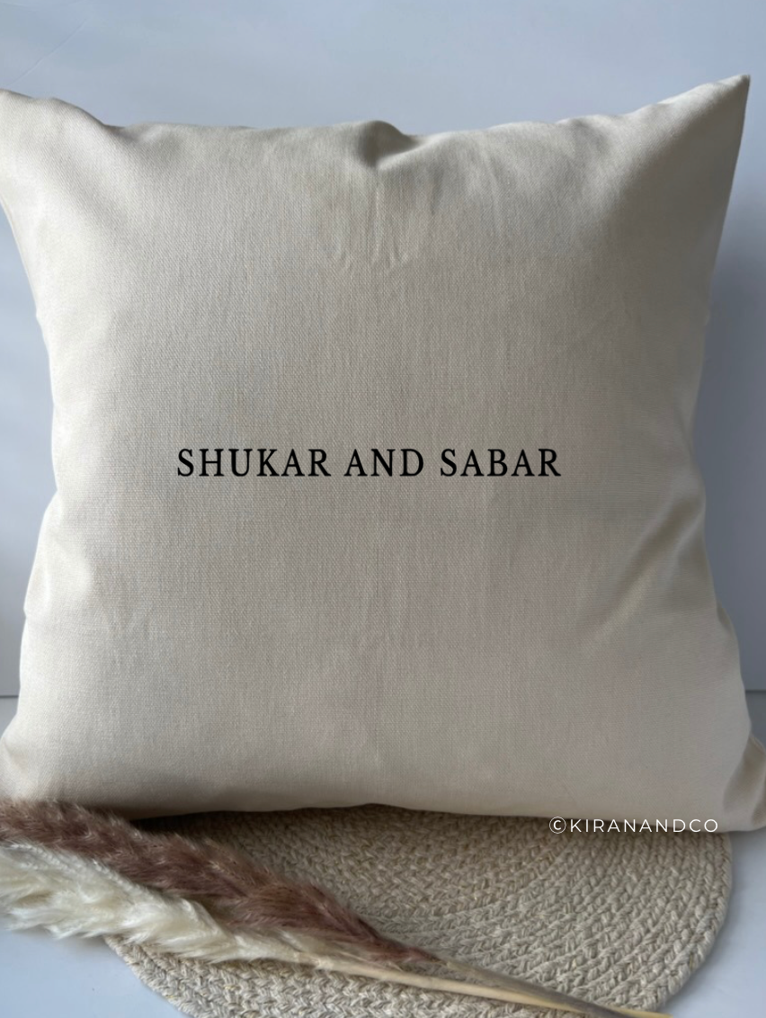 Shukar And Sabar Cushion Cover
