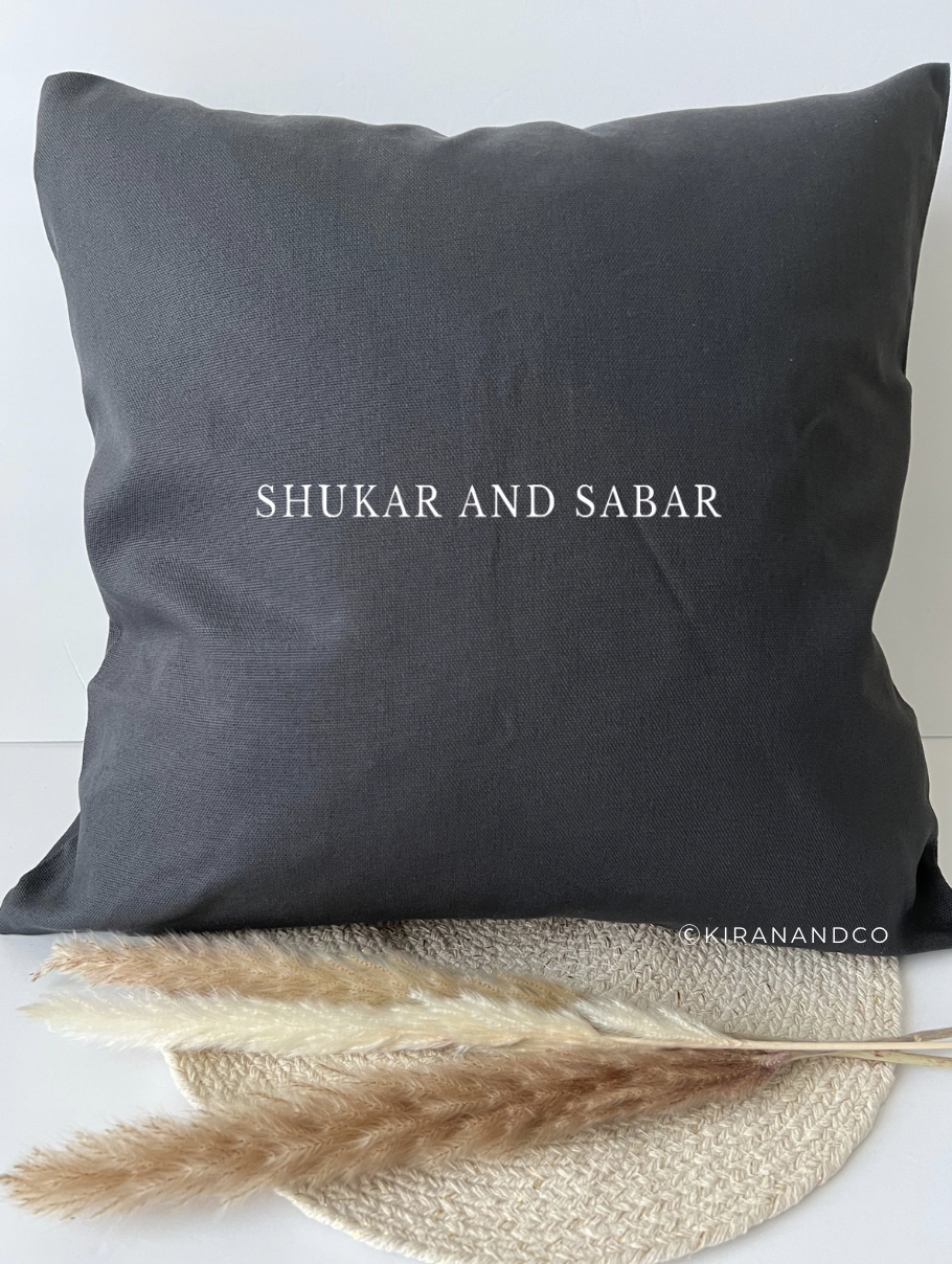Shukar And Sabar Cushion Cover