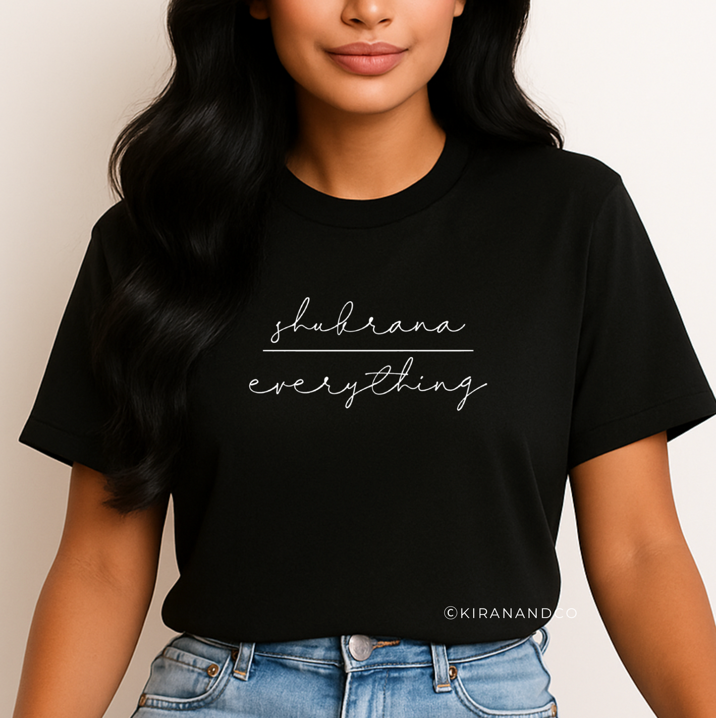 Shukrana Over Everything Cursive T-Shirt