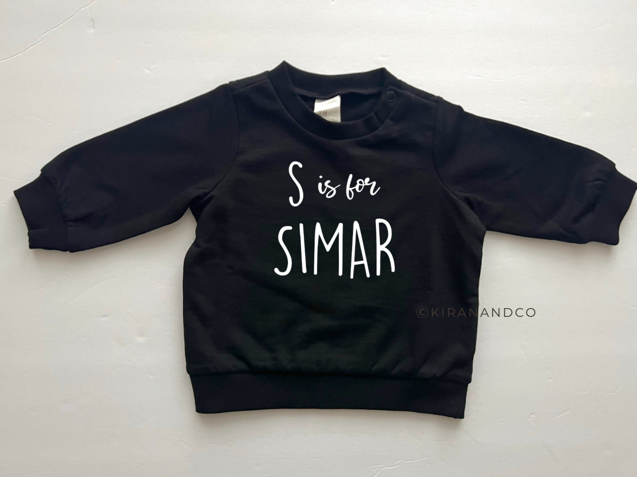 Personalized Initial and Name Baby Sweatshirt