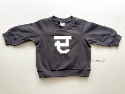 Personalized Gurmukhi Initial Baby Sweatshirt