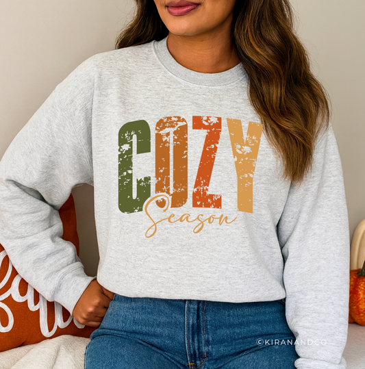 Cozy Season Distressed Sweatshirt