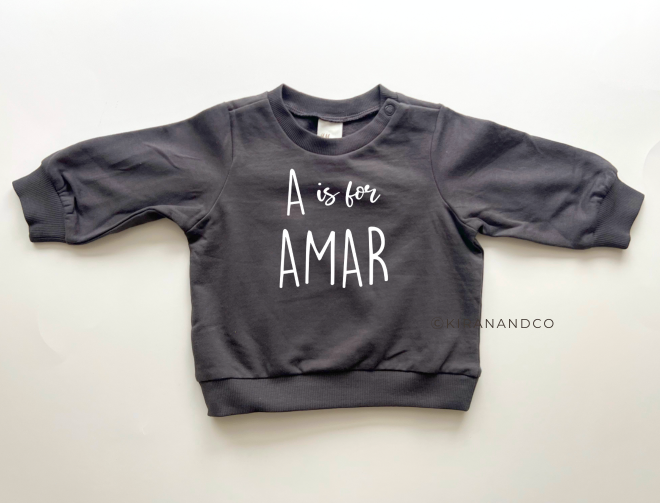Personalized Initial and Name Baby Sweatshirt