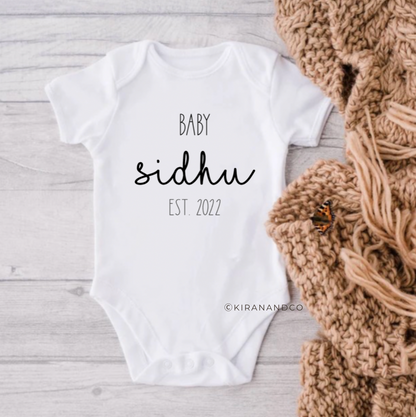 Personalized Last Name Bodysuit