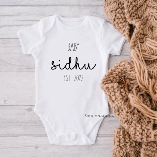 Personalized Last Name Bodysuit