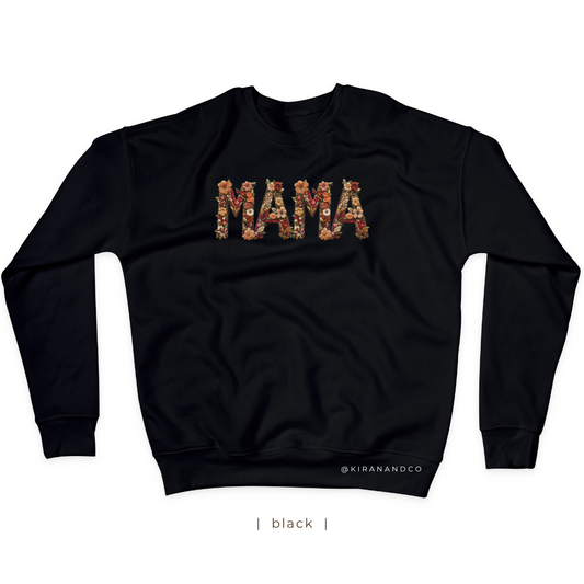 MAMA Faux Embroidery Sweatshirt