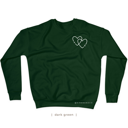 Personalized Initial Hearts Sweatshirt