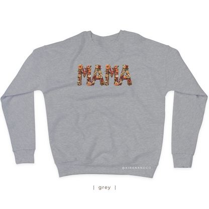 MAMA Faux Embroidery Sweatshirt