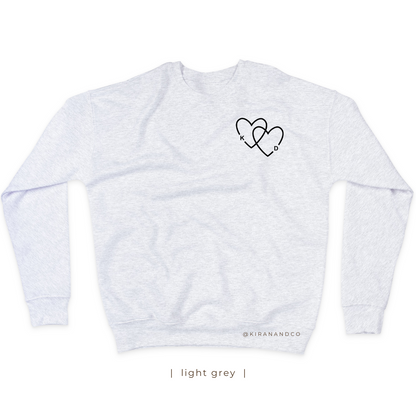 Personalized Initial Hearts Sweatshirt