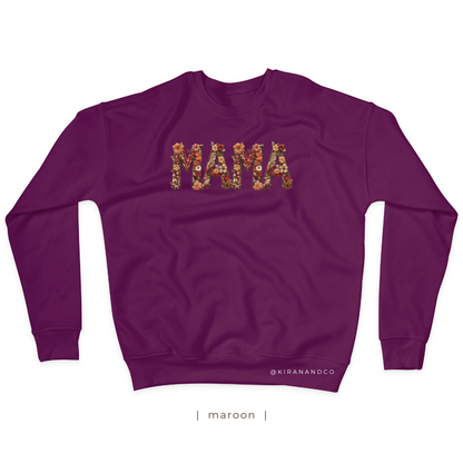 MAMA Faux Embroidery Sweatshirt