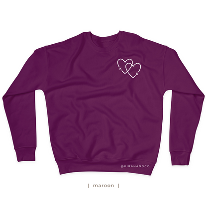 Personalized Initial Hearts Sweatshirt