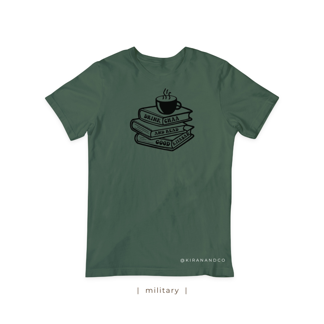 Drink Chaa And Read Good Kitaban T-Shirt