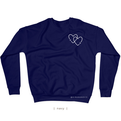 Personalized Initial Hearts Sweatshirt