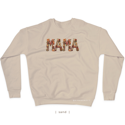 MAMA Faux Embroidery Sweatshirt