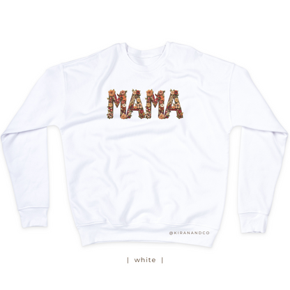 MAMA Faux Embroidery Sweatshirt